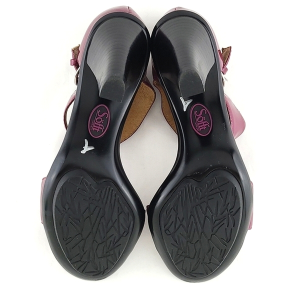 Sofft Patent Leather Purple T Strap Open Toe Adjustable Strap & Buckle Size 6.5M - Picture 11 of 15